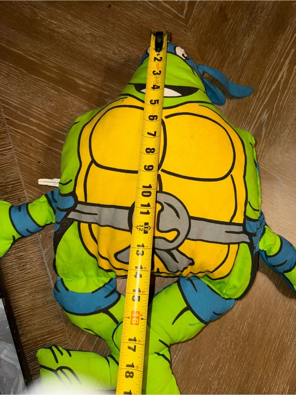 Vintage 90’s  Teenage Mutant Ninja Turtle Leonardo Pillow Pal - Well Loved